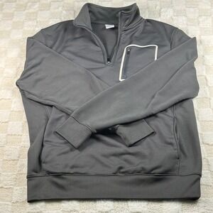 Old Navy Rec Tech Performance Gear Men's Gray Quarter Zip‎ Pullover Sweatshirt M